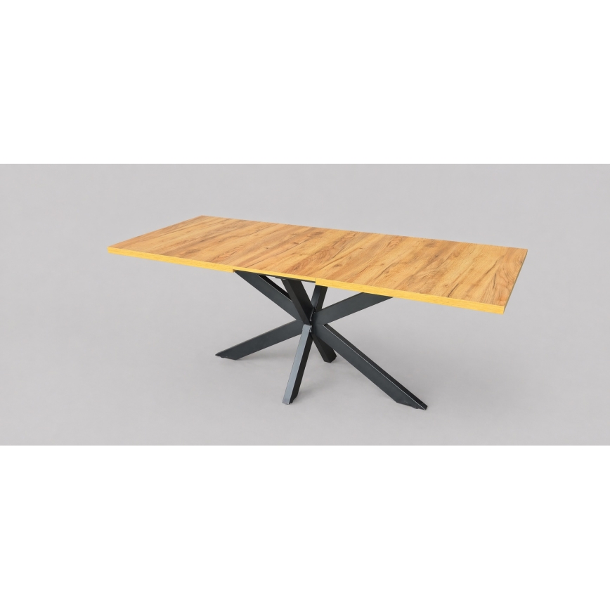 Extendable dining table SAMLE 150/190 x 80 cm Craft Oak/Black