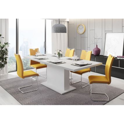 Extendable dining table STRAP 160/200 x 90 cm white