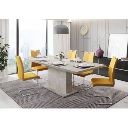 Extendable dining table STRAP, concrete grey