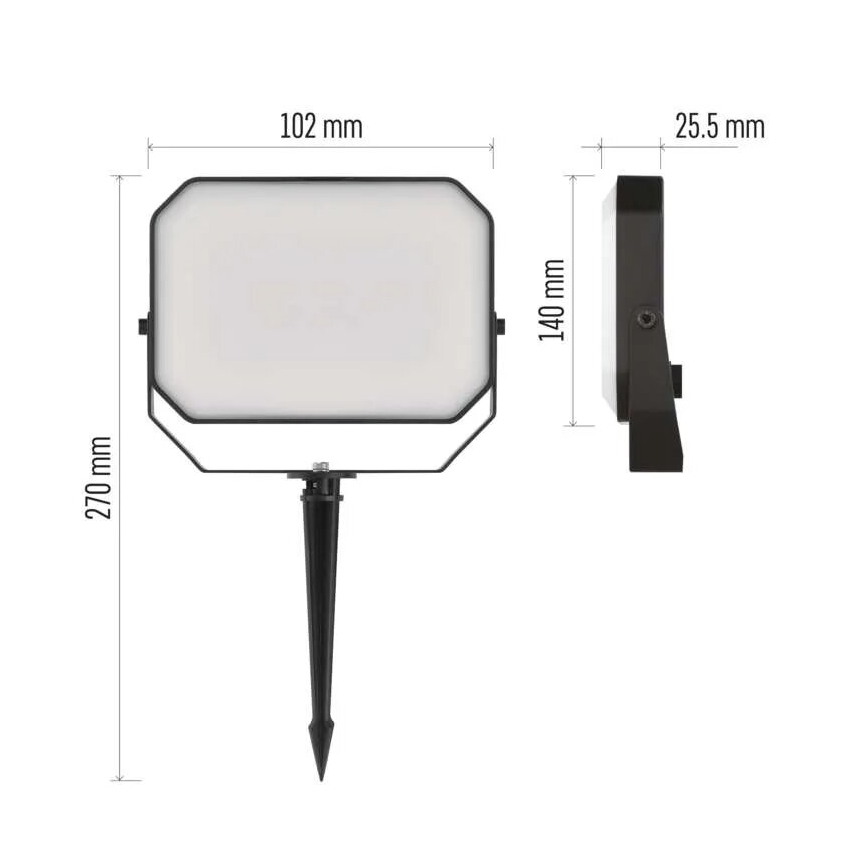 LED RGBIC Dimmable outdoor floodlight GoSmart - extension LED/4W/230V 3000-6500K IP65 Wi-Fi Tuya