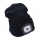Extol - Beanie with built-in headlamp, USB-rechargeable 300 mAh battery, black, one size