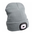 Extol - Beanie with Built-in Headlamp, USB Rechargeable 300 mAh, Grey, One Size