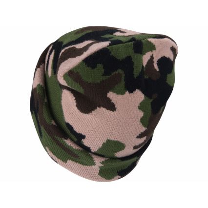 Extol - Beanie with USB-rechargeable Headlamp (300 mAh), Camouflage, One Size
