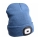 Extol - Cap with built-in headlamp, USB-rechargeable 300 mAh battery, blue, one size