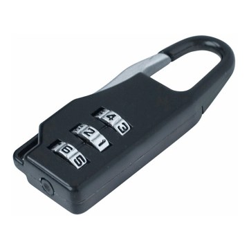 Extol - Combination lock with a three-digit code 21,5x60 mm black
