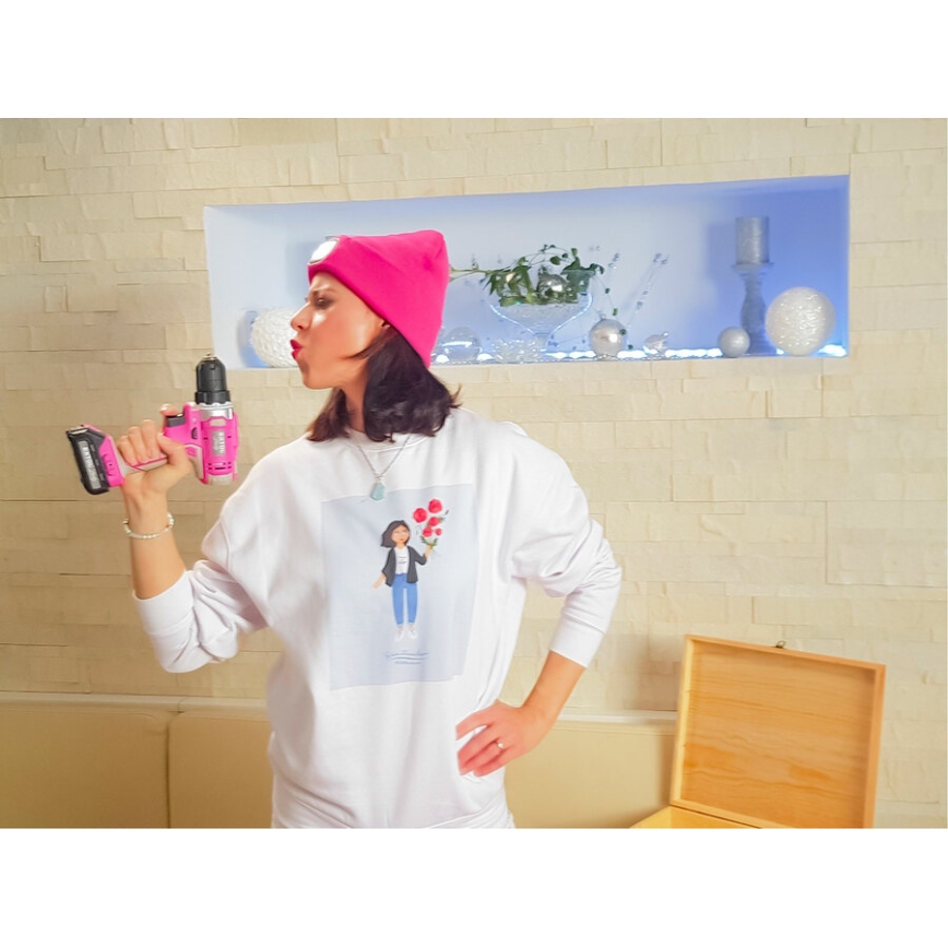 Extol - Cordless drilling screwdriver 1300 mAh 12V pink