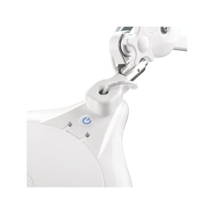Extol - Dimmable LED Desk Lamp with Magnifier LED/10W/230V White
