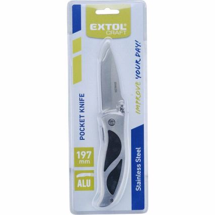 Extol - Folding knife 197 mm stainless steel