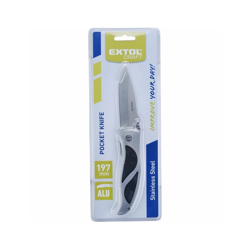 Extol - Folding knife 197 mm stainless steel