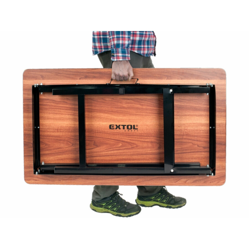 Extol - Folding Work Table 100x60 cm Brown/Black