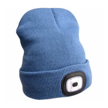 Extol - Hat with a headlamp and USB charging 300 mAh blue size UNI