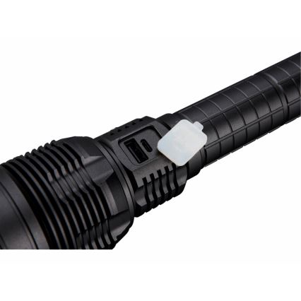 Extol - LED Dimmable rechargeable flashlight with a power bank LED/60W/10000 mAh 8000 lm IPX4 black