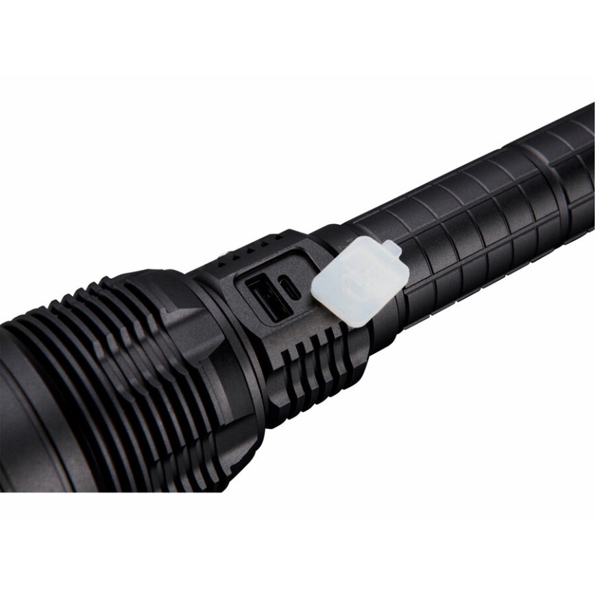 Extol - LED Dimmable rechargeable flashlight with a power bank LED/60W/10000 mAh 8000 lm IPX4 black