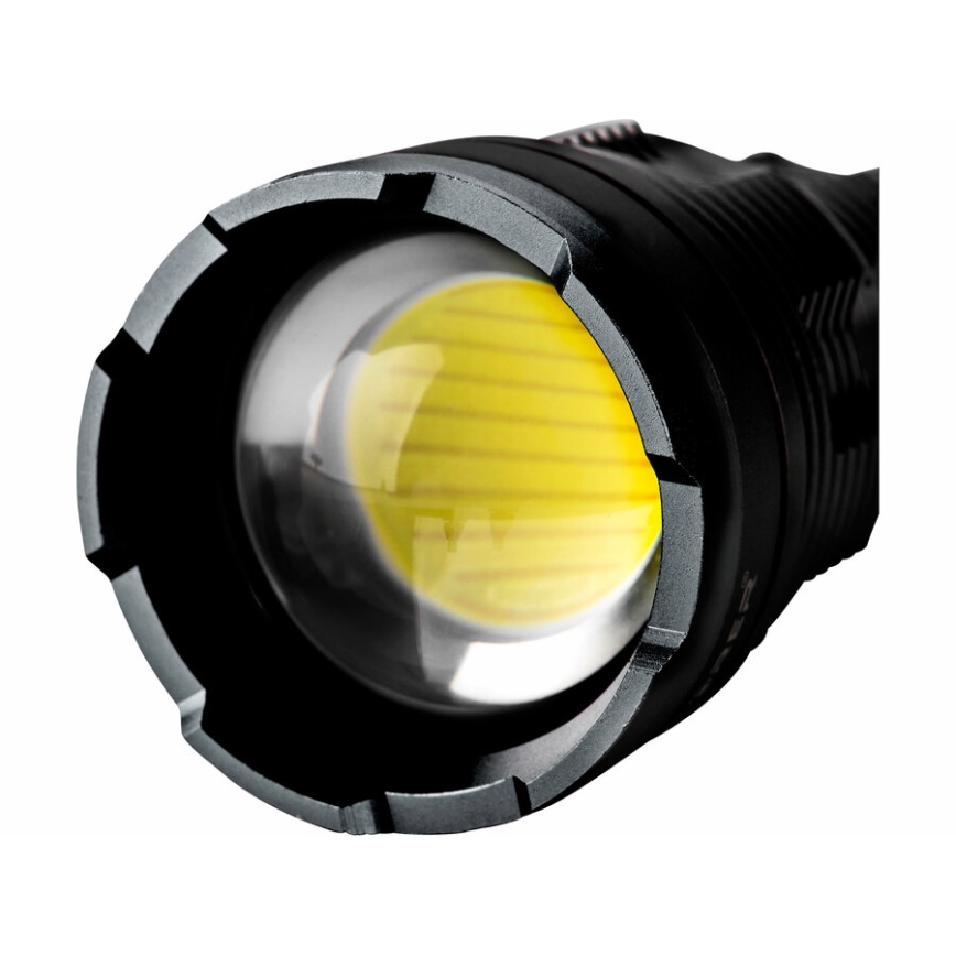 Extol - LED Dimmable rechargeable flashlight with a power bank LED/60W/10000 mAh 8000 lm IPX4 black
