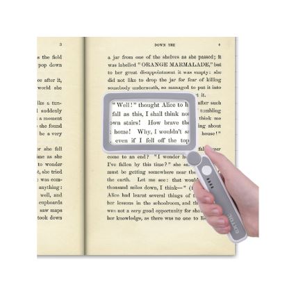Extol - Dimmable LED Rechargeable Folding Magnifier with LED Lighting, 650 mAh, White/Grey