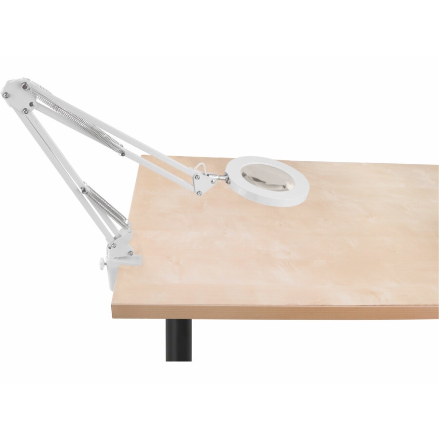Extol - LED Dimmable table lamp with a magnifying glass LED/8W/5V 2900/4500/7500K white