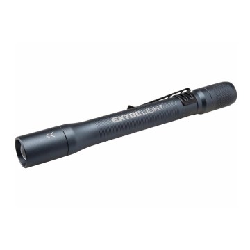 Extol - LED Flashlight LED/2xAAA IP54 anthracite