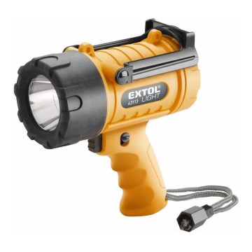Extol - LED Flashlight LED/5W/4xAA IP67 yellow/black