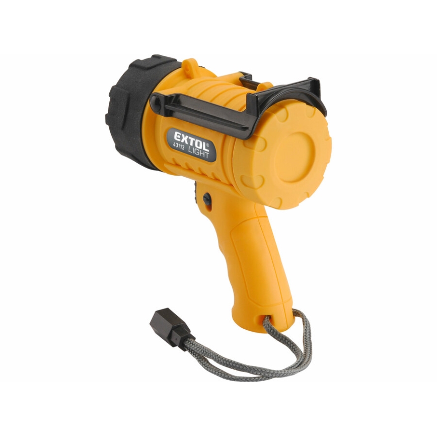 Extol - LED Flashlight LED/5W/4xAA IP67 yellow/black