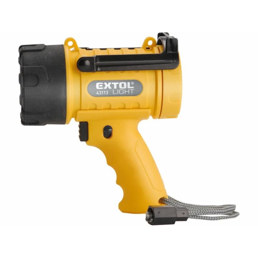 Extol - LED Flashlight LED/5W/4xAA IP67 yellow/black