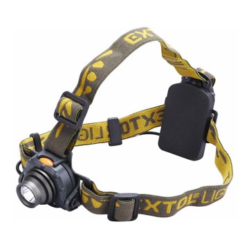 Extol - LED Headlamp with a sensor LED/3W/3xAAA yellow/grey