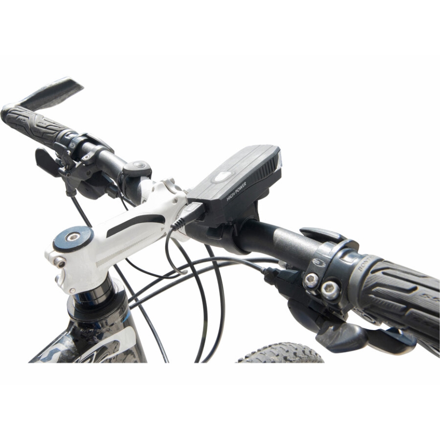 Extol - LED Rechargeable bicycle flashlight with a horn LED/5W/1200mAh/3,7V IPX4
