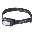 Extol - LED Rechargeable headlamp LED/5W/1000 mAh/3,7V IPX5 black