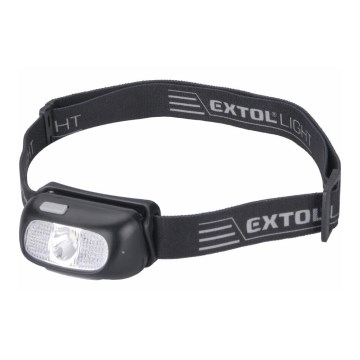 Extol - LED Rechargeable headlamp LED/5W/1000 mAh/3,7V IPX5 black