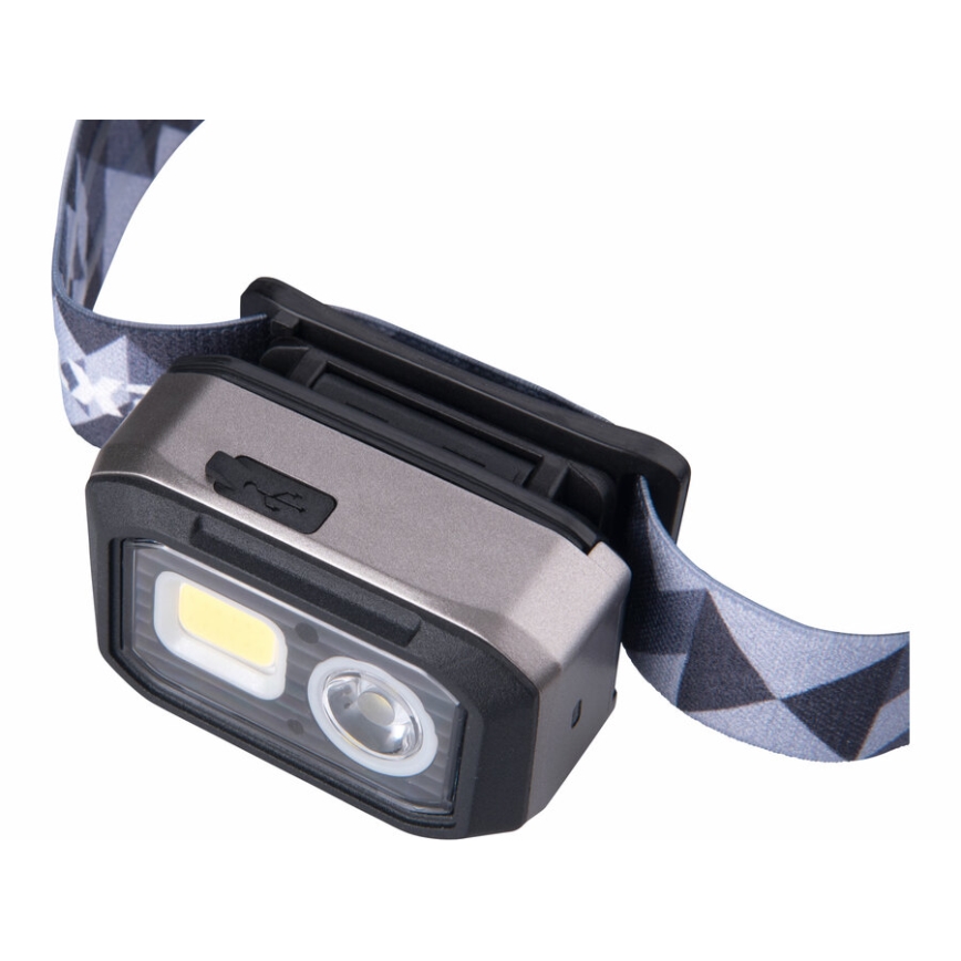 Extol - LED Rechargeable headlamp with sensor LED/1000 mAh/3,7V/3xAAA IPX4