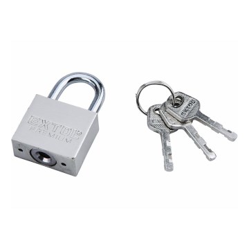 Extol - Metal padlock 30 mm silver