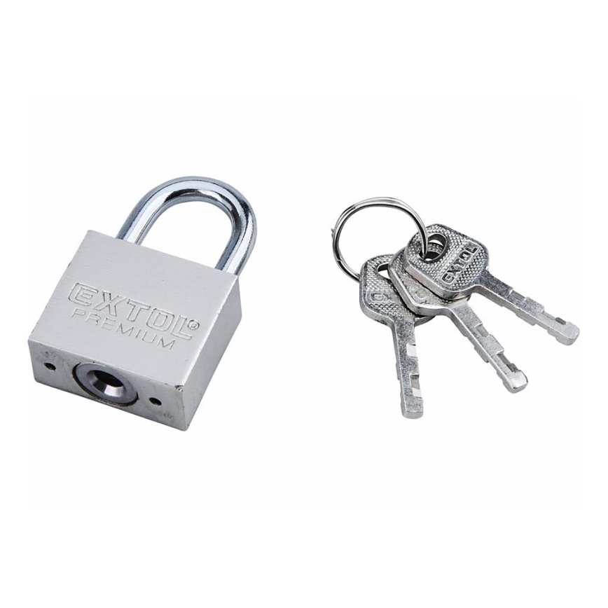 Extol - Metal padlock 30 mm silver