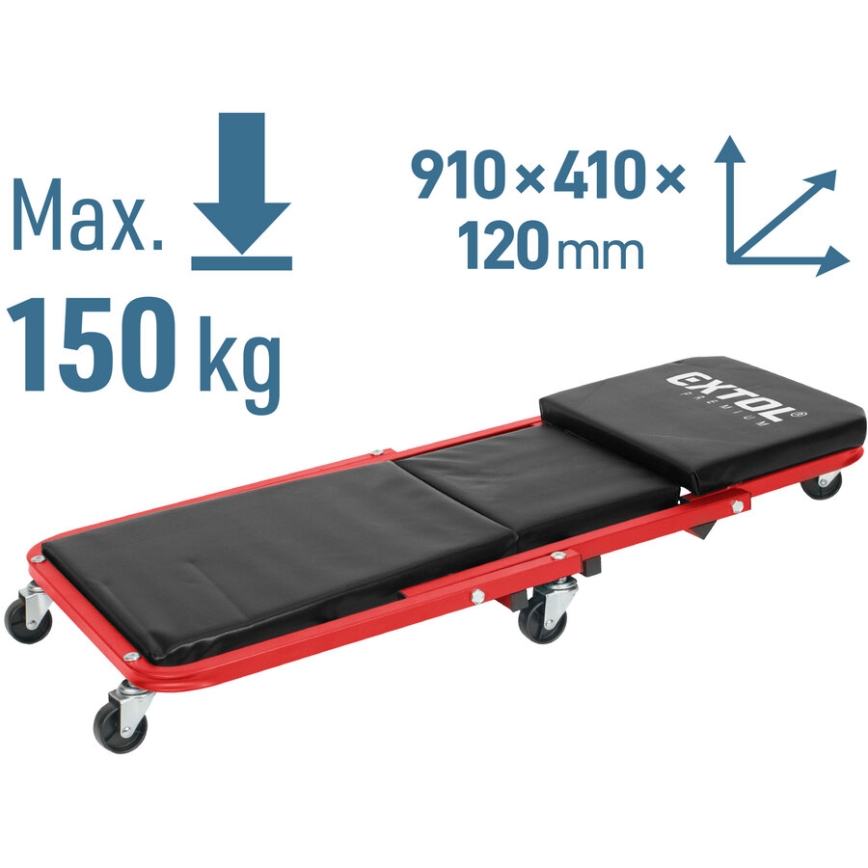 Extol Premium - 2-in-1 Rolling Assembly Creeper and Seat