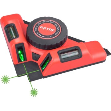 Extol Premium - 90° Laser Square with Electric Suction-Cup Module 5V/1000 mAh