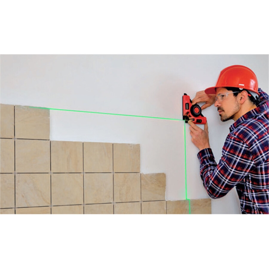 Extol Premium - 90° Laser Square with Electric Suction-Cup Module 5V/1000 mAh