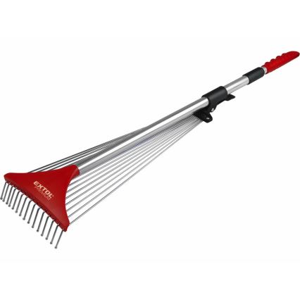 Extol Premium - Adjustable rake with telescopic handle 80-158 cm