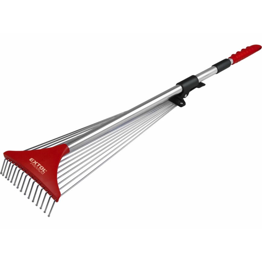 Extol Premium - Adjustable rake with telescopic handle 80-158 cm