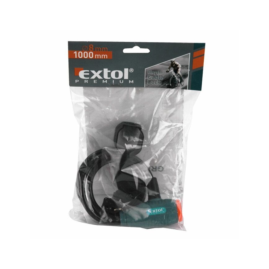 Extol Premium- Bike lock with a string 8x1000 mm