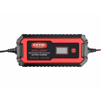 Extol Premium - Car battery charger 9-stage 6/12V 4A IP65