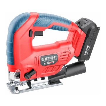 Extol Premium - Cordless jig saw with LED lighting 2000 mAh 20V