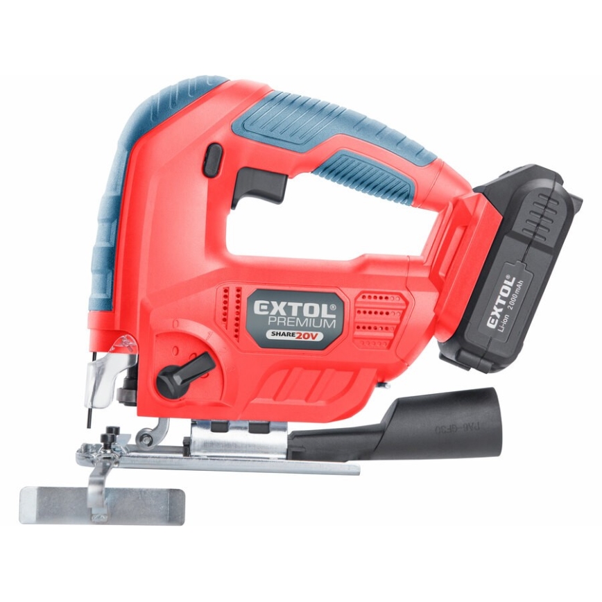 Extol Premium - Cordless jig saw with LED lighting 2000 mAh 20V
