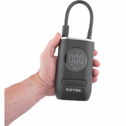Extol Premium - Digital pocket compressor 4000 mAh 7,4V black