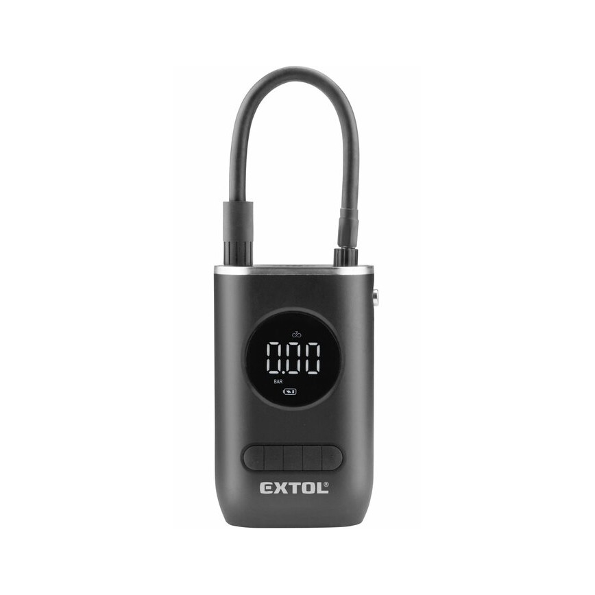 Extol Premium - Digital pocket compressor 4000 mAh 7,4V black