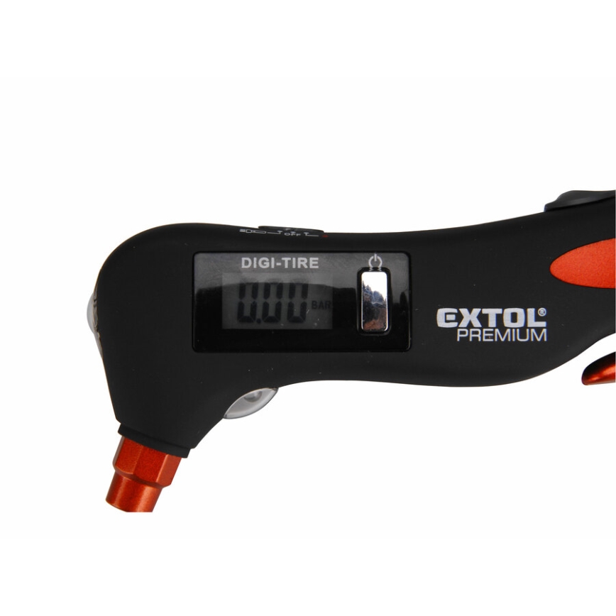 Extol Premium - Digital tire gauge with LCD display and LED lighting 5in1 2xAAA