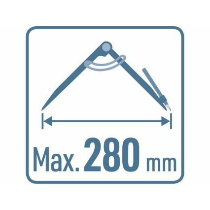 Extol Premium - Drafting/point pair of compasses 0-280 mm