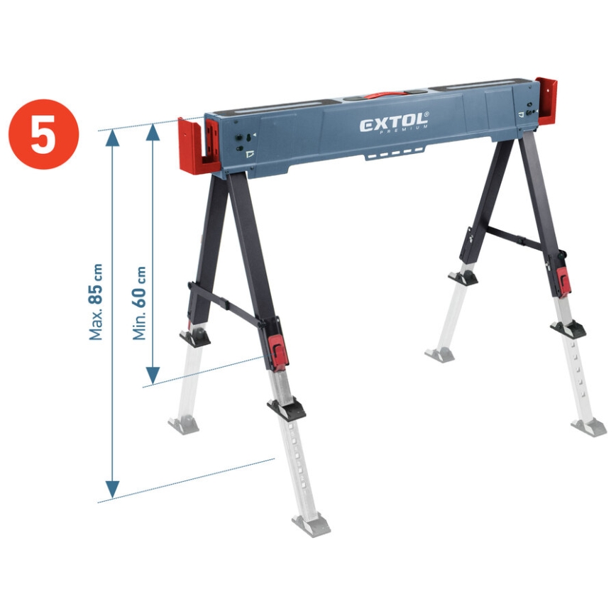 Extol Premium - Folding Construction Sawhorse
