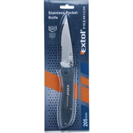 Extol Premium - Folding knife 205 mm stainless steel