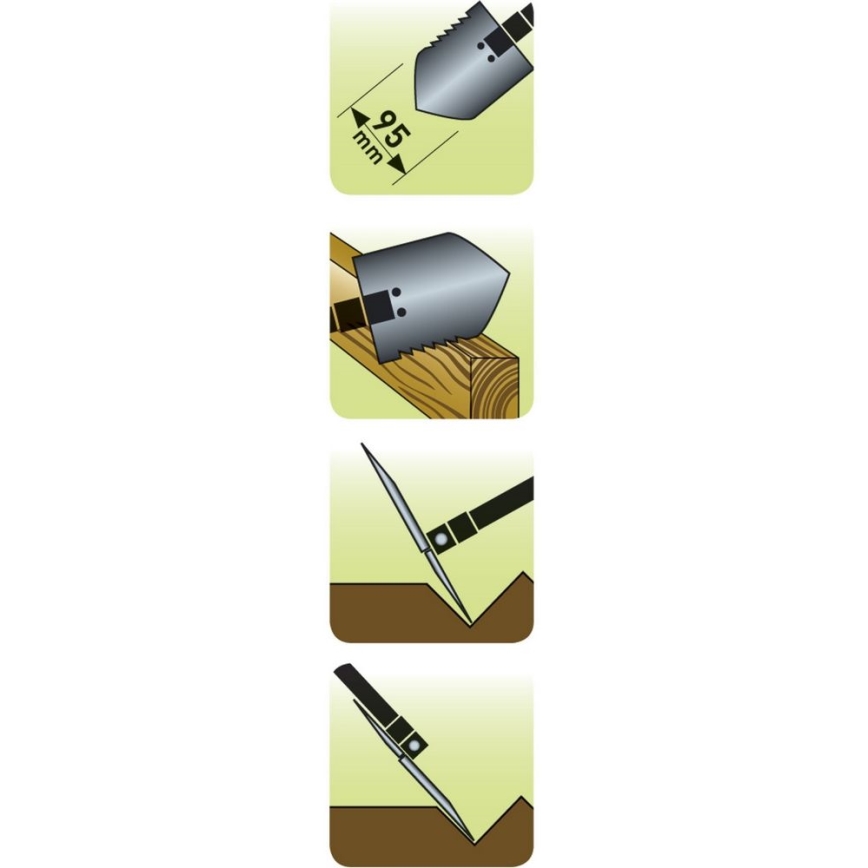 Extol Premium - Folding small shovel with hoe 40 cm