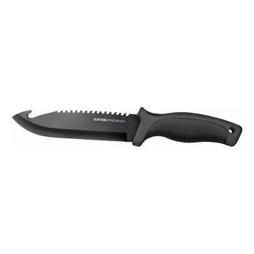 Extol Premium - Hunting knife black/stainless steel 15 cm