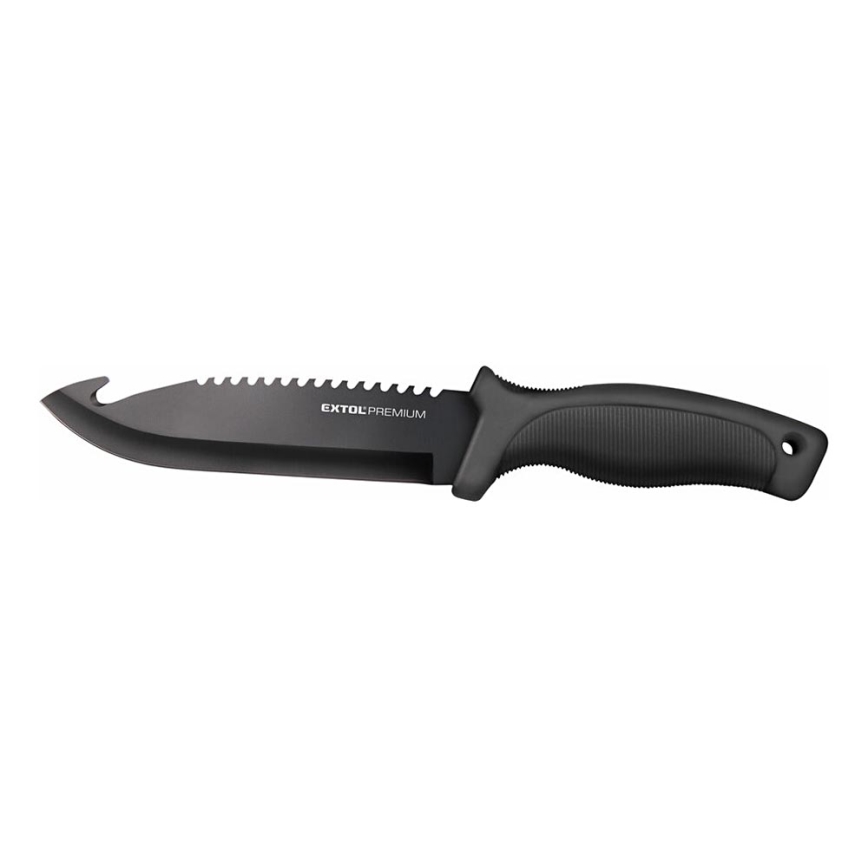 Extol Premium - Hunting knife black/stainless steel 15 cm