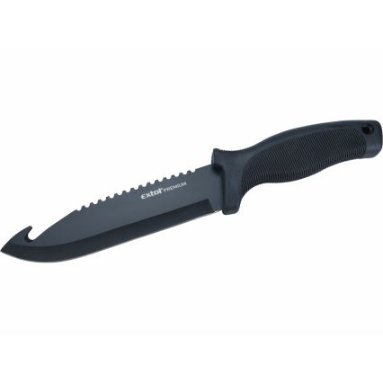 Extol Premium - Hunting knife black/stainless steel 15 cm